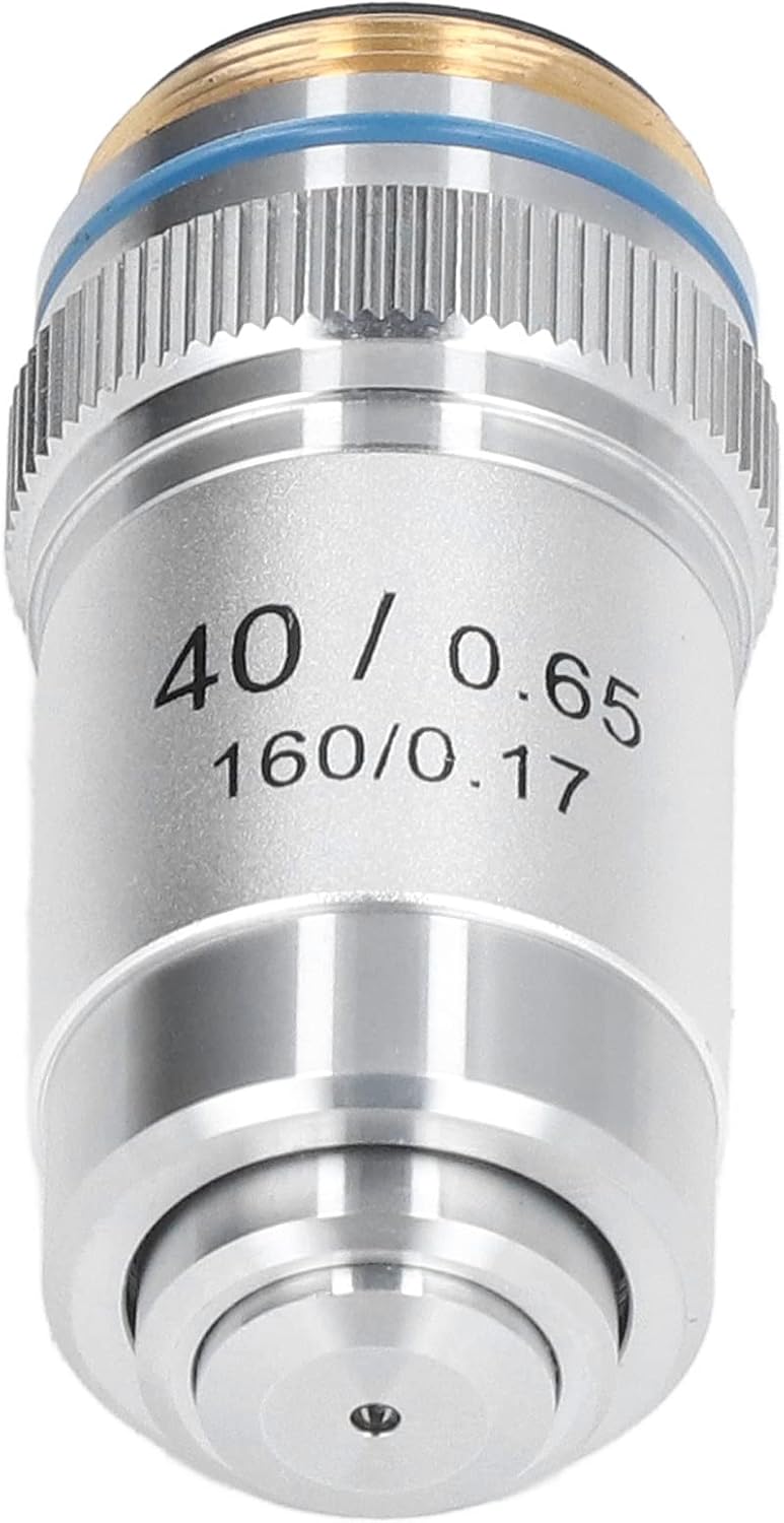 Natudeco Achromatic Microscope Objective 40X Magnification Lens Biological Microscope Lens Replacement 20.2mm Interface Standard RMS - Image 1